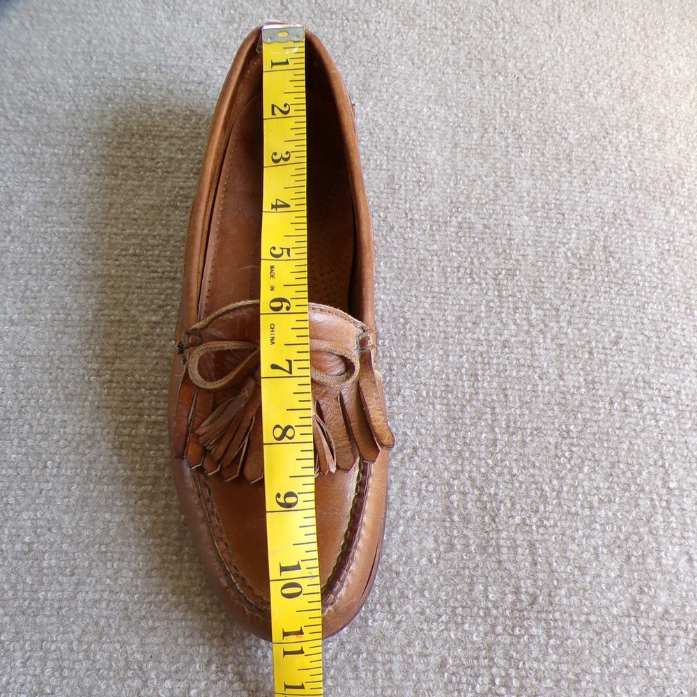 Cole Haan Vintage Mens Tassel Kiltie Loafers Tan Leather Handsewn | 10D (est.) - Picture 10 of 11